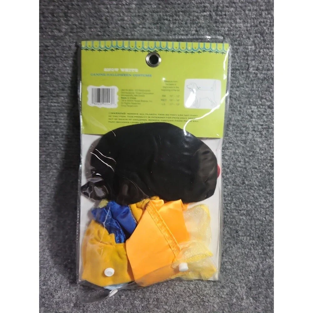Snow White Pet Costume Halloween Uniform Dress Up Cute Dog Funny Cosplay Party